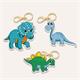 Dinosaurier Freunde, Crystal Art Schlüsselanhänger 3 Stück