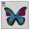 Disco-Schmetterling, Sticker 9x9cm Crystal Art Motiv