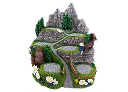Display Berglandschaft Häuser Sommer