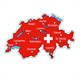 Doppelpackung Magnete Schweiz, "Schweizerseen und Touristenstädte", 60 mm