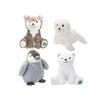 ECO Plüsch Arktis, 28 cm, Set 4 Stück - aus recycletem PET
