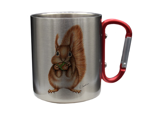 Edelstahltasse Eichhörnchen, 330ml