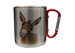 Edelstahltasse Esel, 330ml