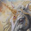 Einhorn, Crystal Art Scroll 35x45cm | Bild 2