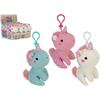 Einhorn SLA, pastellfarbig, gestrickt, 10cm 12 Stk in Display, 3 Sujet assortiert