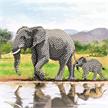 Elefant, Karte 18x18cm Crystal Art | Bild 5