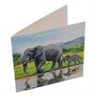 Elefant, Karte 18x18cm Crystal Art | Bild 2