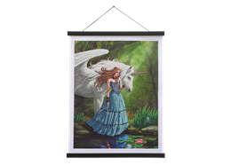 Enchanted Pool, Crystal Art Scroll 35x45cm