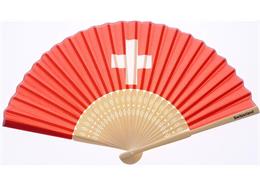 Fächer Schweiz rot, mit CH Kreuz