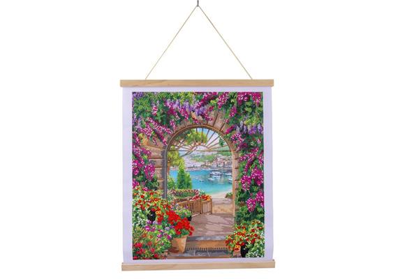 Fenster zum Paradies, Crystal Art Scroll 35x45cm