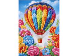 Floral Balloon Ride, 12x17cm Crystal Art Card