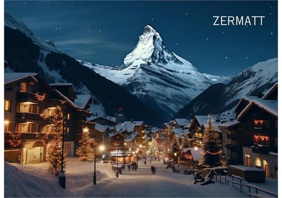 Fotomagnet Zermatt Winter 90x65mm