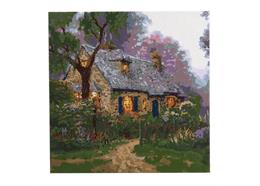 Foxglove Cottage, 30x30cm Paint By Numbers Kit - Thomas Kinkade