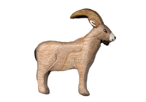 Geschnitzter Gams aus Holz, 4 cm