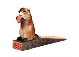 Geschnitzter Holz Türstopper - Murmeltier