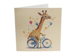 Giraffe, 18x18cm Crystal Art Card