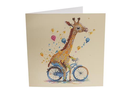 Giraffe, 18x18cm Crystal Art Card