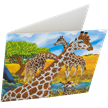 Giraffen, Karte 18x18cm Crystal Art Karte | Bild 2