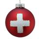 Glas Ornament Kugel Schweizerkreuz, 6cm