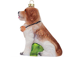 Glas Ornament Schweizer Bernhardiner Hund