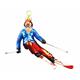 Glas Ornament Skifahrer
