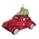 Glas Ornament VW Auto mit Tannenbaum