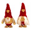 Gnom aus Holz mit roter Stoffmütze, 2 ass. 12x6cm