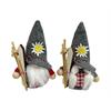 Gnom grau/rot mit Ski und Edelweiss, 2 assortier