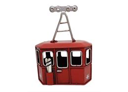 Gondel rot aus Metall, 10 x 8 cm