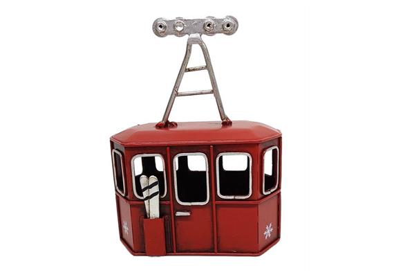 Gondel rot aus Metall, 10 x 8 cm
