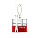 Gondel rot mit Ski aus Metall 11.0 x 7.5 x 4.5 cm