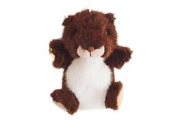 Handpuppe Murmeltier aus Plüsch, 23 cm