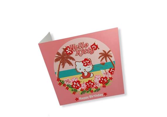 Happy Birthday, 18x18cm Crystal Art Card