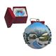 Harz Weihnachtskugel klein Winterhütte mit Verpackung 5 cm