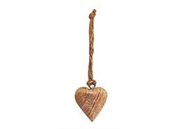 Herz aus Holz, natur, klein, 3 x 2 x 3 cm