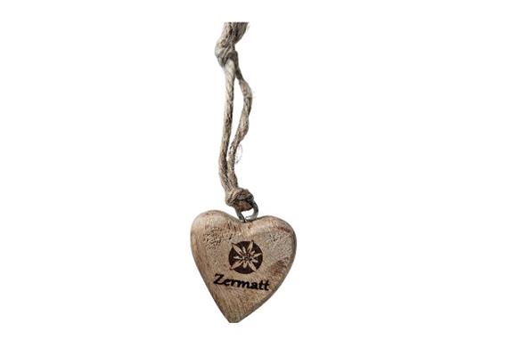 Herz aus Holz, natur, klein, 3 x 2 x 3cm