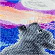 Heulendes Wolfsjunges, 40x50cm Crystal Art Kit | Bild 3