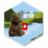 Hexagonsticker Braunbär Bern