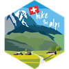 Hexagonsticker Hike the Alps - Switzerland