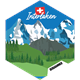 Hexagonsticker Interlaken Eiger, Mönch, Jungfrau