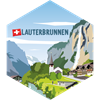 Hexagonsticker Lauterbrunnen