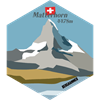 Hexagonsticker Matterhorn 4478m