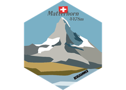 Hexagonsticker Matterhorn 4478m