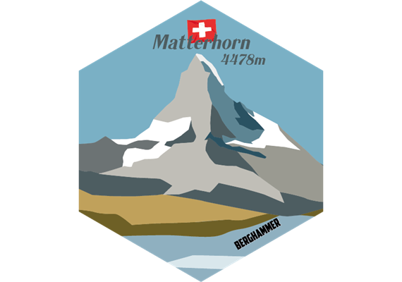 Hexagonsticker Matterhorn 4478m