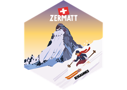 Hexagonsticker Matterhorn Ski - Zermatt