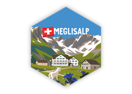 Hexagonsticker Meglisalp