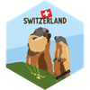 Hexagonsticker Murmeltier - Switzerland
