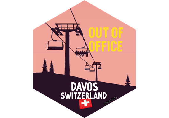 Hexagonsticker Out of Office - DAVOS
