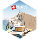 Hexagonsticker Pilatus Bergstation