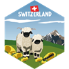 Hexagonsticker Schwarznasenschaf - Switzerland